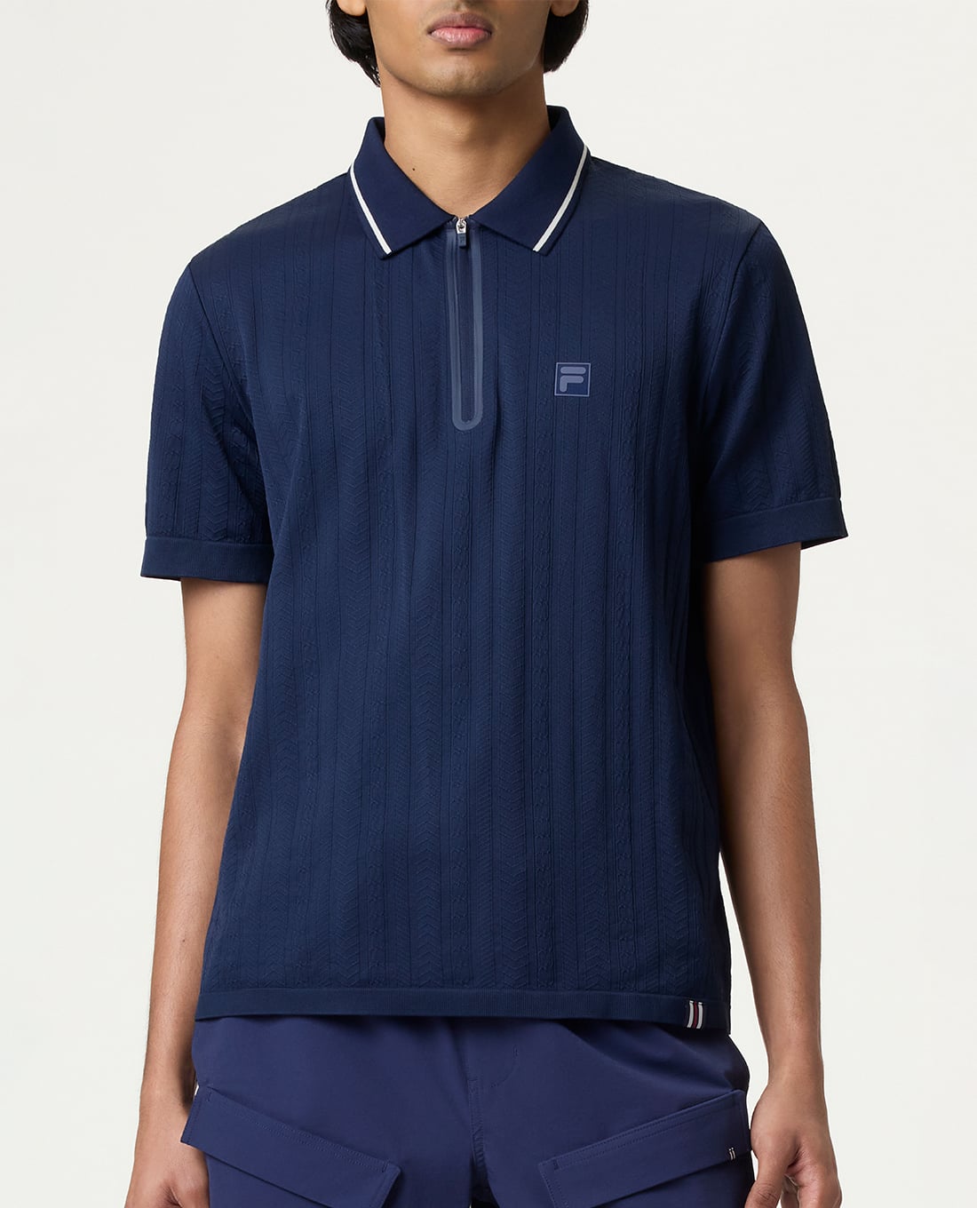 FILA - Áo polo nam phối khoá zip Challenger