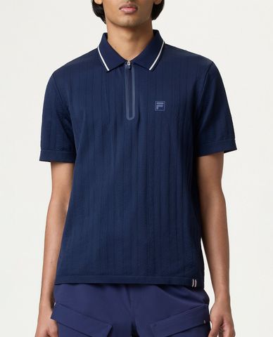 FILA - Áo polo nam phối khoá zip Challenger 