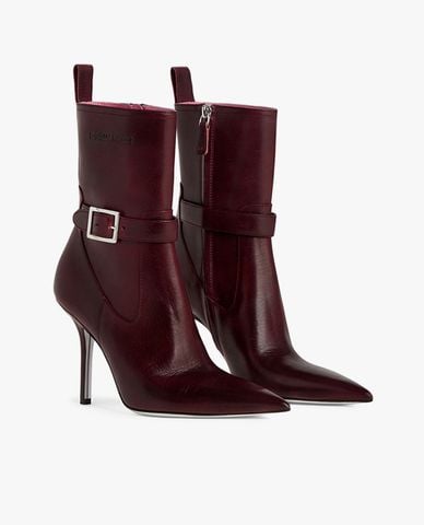  DSQUARED2 - Giày boots nữ cao gót mũi nhọn Distressed 