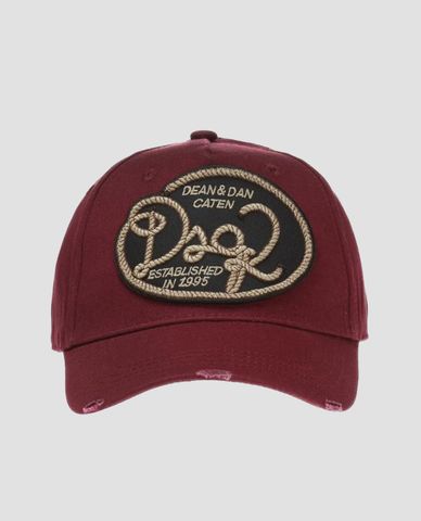  DSQUARED2 - Nón nam lưỡi trai họa tiết chữ dây thừng 