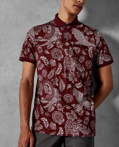  TED BAKER - Áo polo nam họa tiết hoa Colabot 