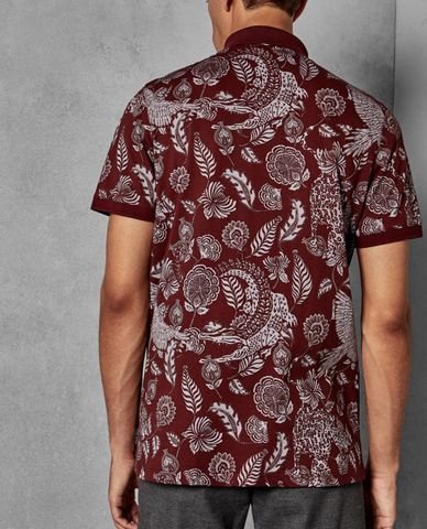  TED BAKER - Áo polo nam họa tiết hoa Colabot 