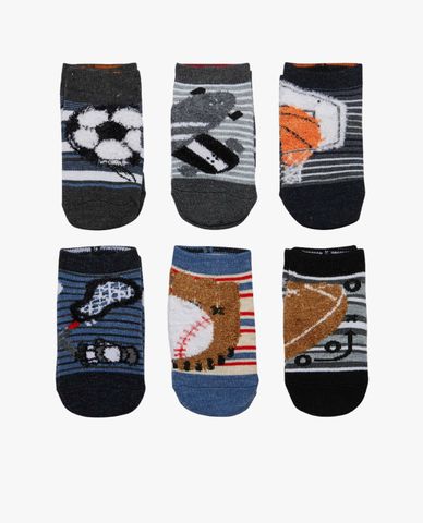  SKECHERS - Set 6 đôi vớ bé trai cổ thấp 