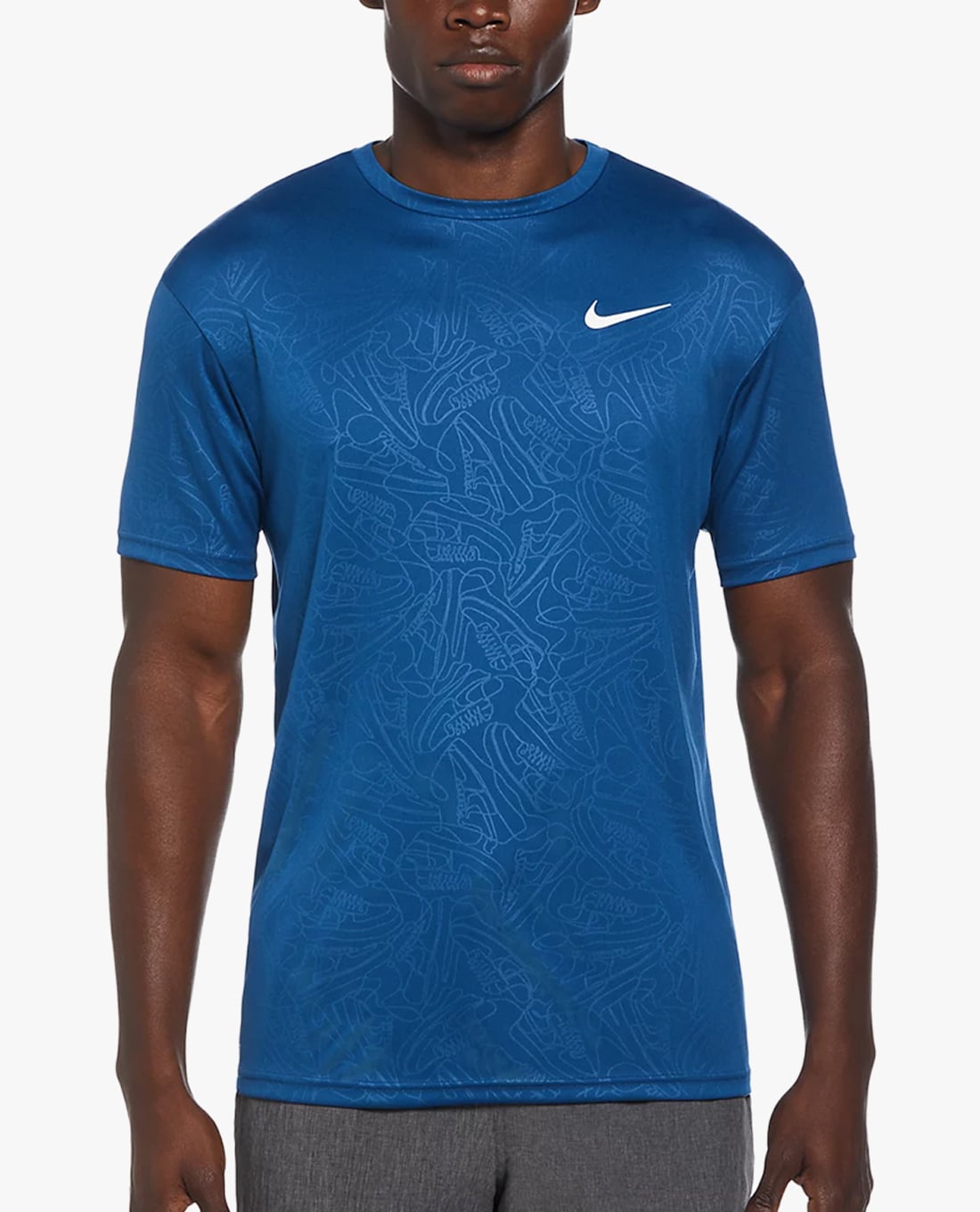 NIKE SWIM - Áo bơi nam cổ tròn tay ngắn Hydroguard