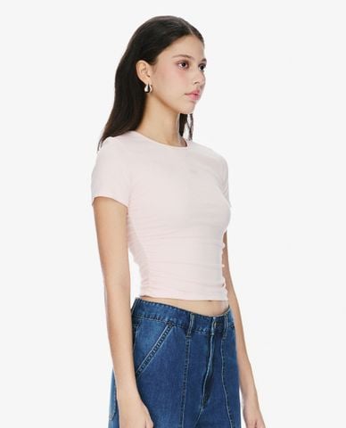  GIGI - Áo thun nữ cổ tròn tay ngắn phom ôm hiện đại 