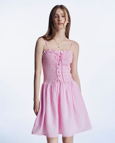  GIGI - Đầm hai dây mini phối dây đan chéo năng động 