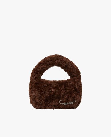  NERDY - Túi xách nữ phối lông Curly Fur 2Way Hobo 