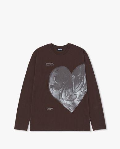  NERDY - Áo thun unisex cổ tròn tay dài Heart Moon 