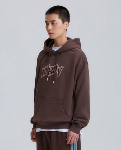  NERDY - Áo hoodie unisex tay dài phối mũ Zigzag Logo 