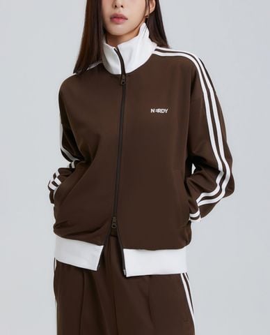  NERDY - Áo khoác thể thao unisex cổ trụ tay dài Classic Ny Track 