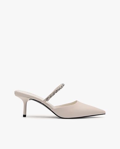  PEDRO - Giày cao gót nữ bít mũi phối quai chuỗi xích hiện đại 