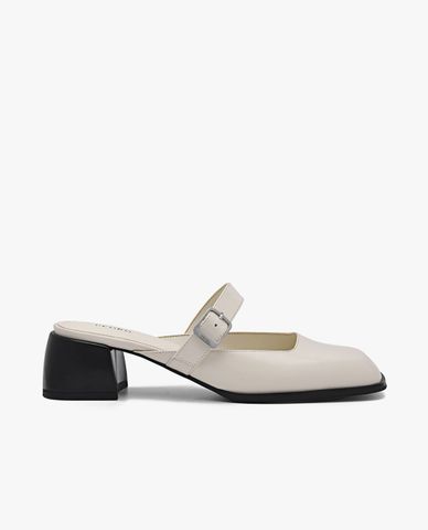  PEDRO - Giày mules cao gót nữ mũi vuông Varsha Leather 