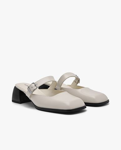  PEDRO - Giày mules cao gót nữ mũi vuông Varsha Leather 