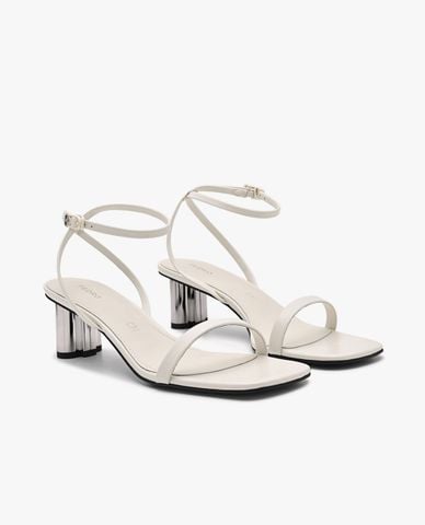  PEDRO - Giày sandals cao gót nữ mũi vuông Icon Leather 