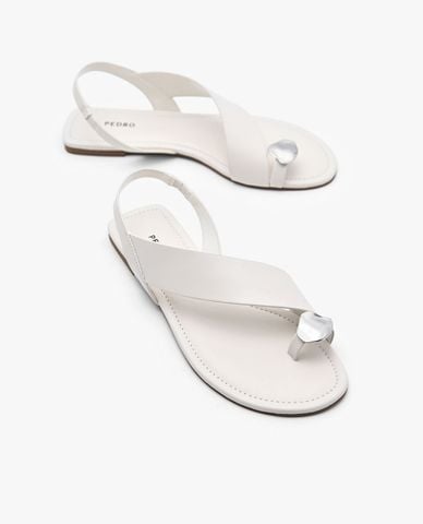  PEDRO - Giày sandals nữ đế bệt xỏ ngón Embellished Toe Ring 