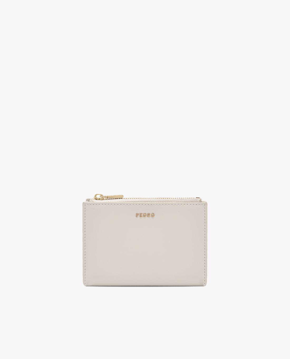 PEDRO - Ví nữ dáng ngắn phối zip Leather Bi Fold