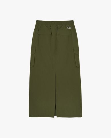  MLB - Chân váy chữ A midi phối túi hộp Cargo 