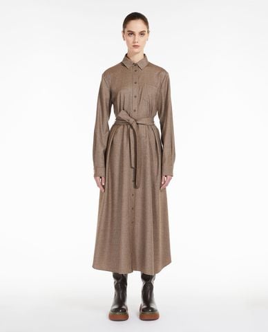  WEEKEND MAX MARA - Đầm sơ mi midi phom suông tay dài Auronzo 