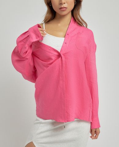  GIGI - Áo sơ mi nữ tay dài phom suông hiện đại 