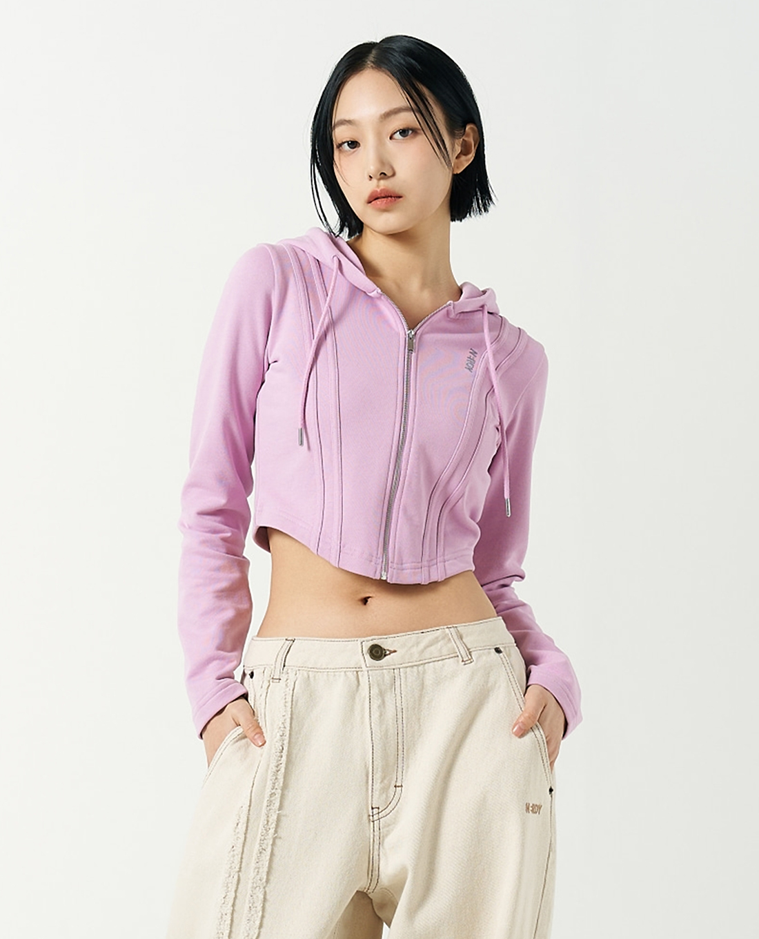 NERDY - Áo khoác croptop nữ tay dài Slim Fit