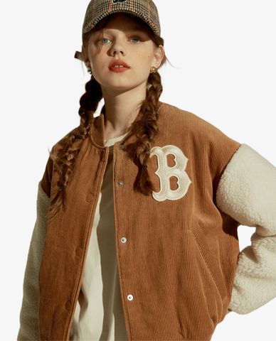  MLB - Áo khoác bomber Wool Fleece Sleeve 