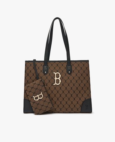  MLB - Túi tote chữ nhật Monogram Diamond Jacquard Shopper 