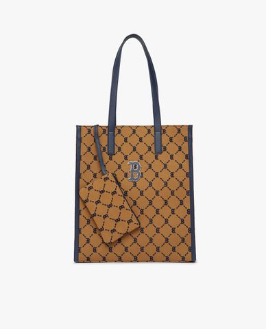  MLB - Túi tote chữ nhật Monogram Diamond Jacquard 