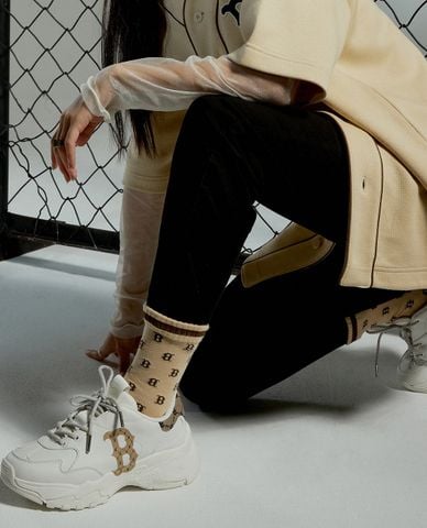  MLB - Giày sneakers unisex cổ thấp Bigball Chunky Monogram 