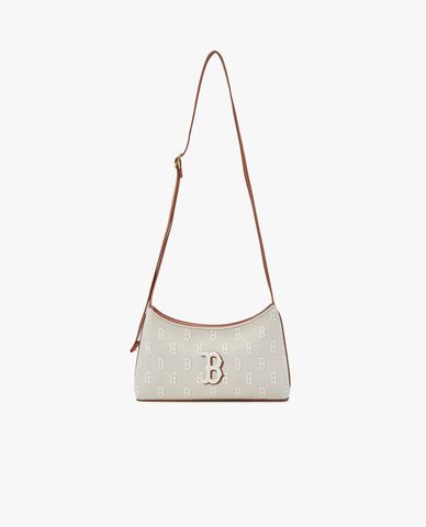  MLB - Túi đeo chéo nữ phom chữ nhật Classic Mono Jacquard 