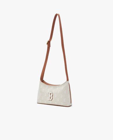  MLB - Túi đeo chéo nữ phom chữ nhật Classic Mono Jacquard 