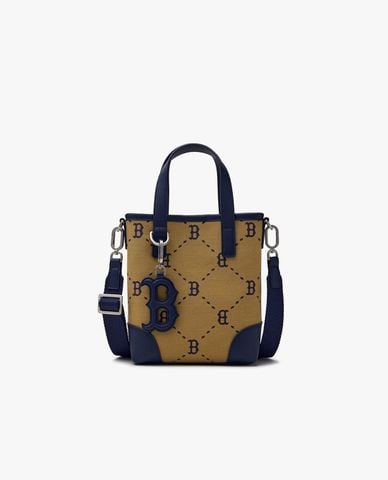  MLB - Túi đeo chéo nữ phom chữ nhật Diamond Monogram Jacquard Mini 