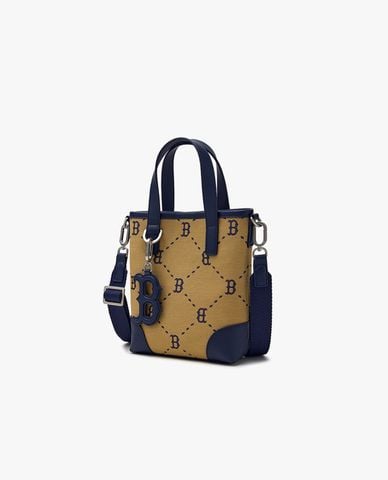  MLB - Túi đeo chéo nữ phom chữ nhật Diamond Monogram Jacquard Mini 