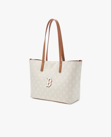  MLB - Túi tote nữ phom chữ nhật Classic Monogram Jacquard 