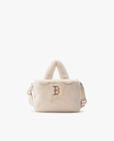  MLB - Túi xách nữ phom chữ nhật Basic Fur Boston Red Sox 