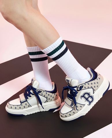  MLB - Giày sneakers unisex cổ thấp Chunky Liner Mid Classic Monogram 