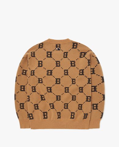  MLB - Áo sweater phom suông tay dài Dia Monogram Overfit 