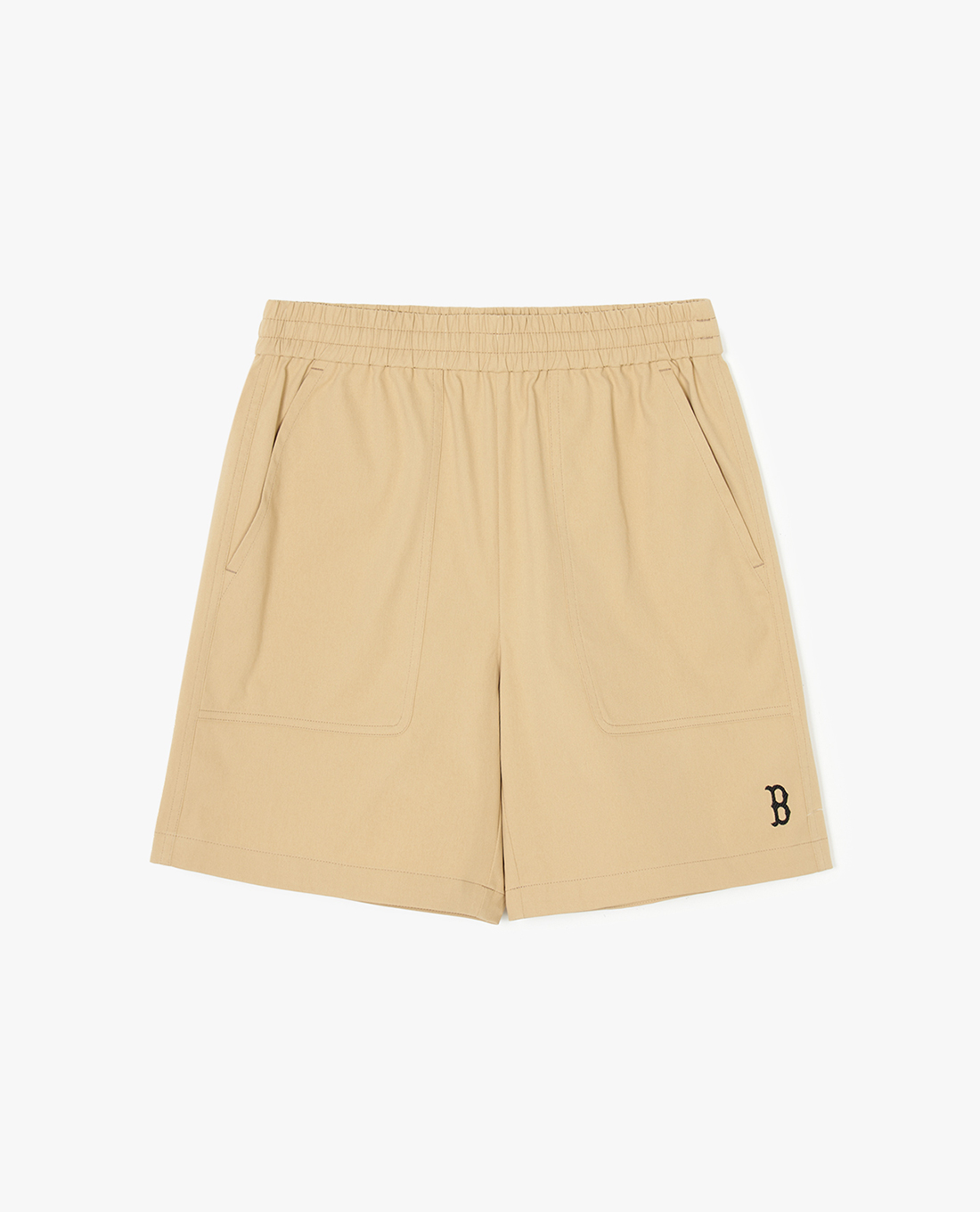 MLB - Quần shorts unisex ống rộng lưng thun Basic Cotton Touch 5 Part