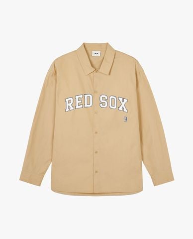  MLB - Áo sơ mi unisex cổ bẻ tay dài Varsity 
