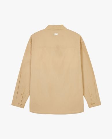  MLB - Áo sơ mi unisex cổ bẻ tay dài Varsity 