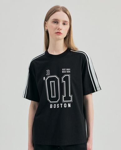  MLB - Áo thun unisex cổ tròn tay ngắn Sportive Varsity Track 