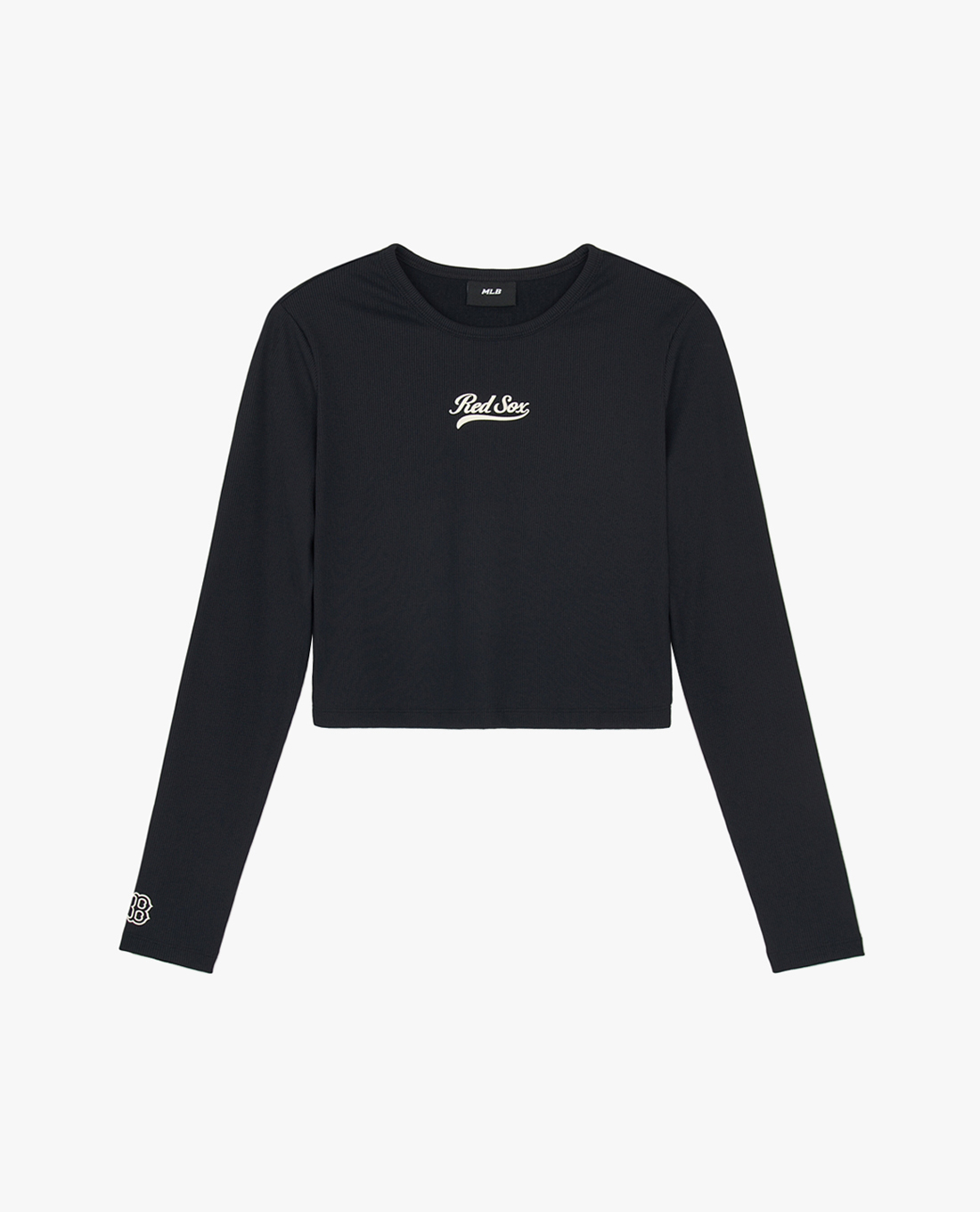 MLB - Áo croptop nữ cổ tròn tay dài Varsity