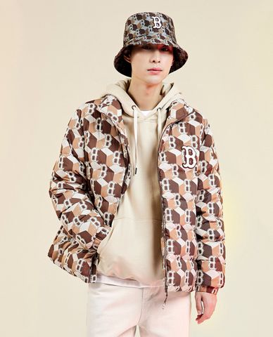  MLB - Áo khoác phao tay dài Cube Monogram All Over 