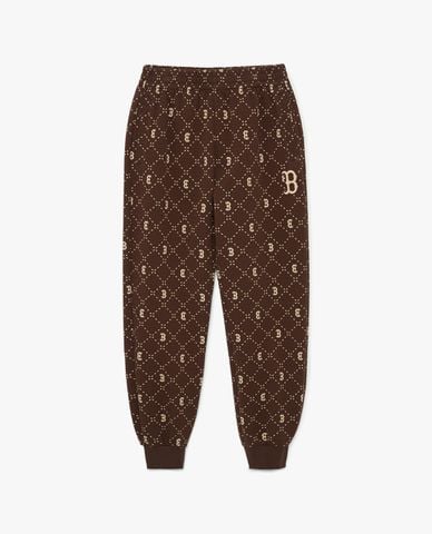  MLB - Quần jogger unisex lưng thun Diamond Monogram Jacquard 