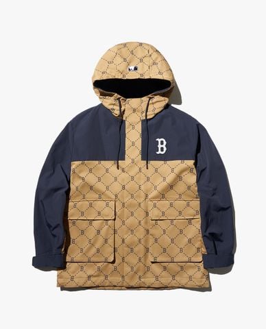  MLB - Áo khoác unisex phối mũ tay dài DIA Monogram Jaccquard 