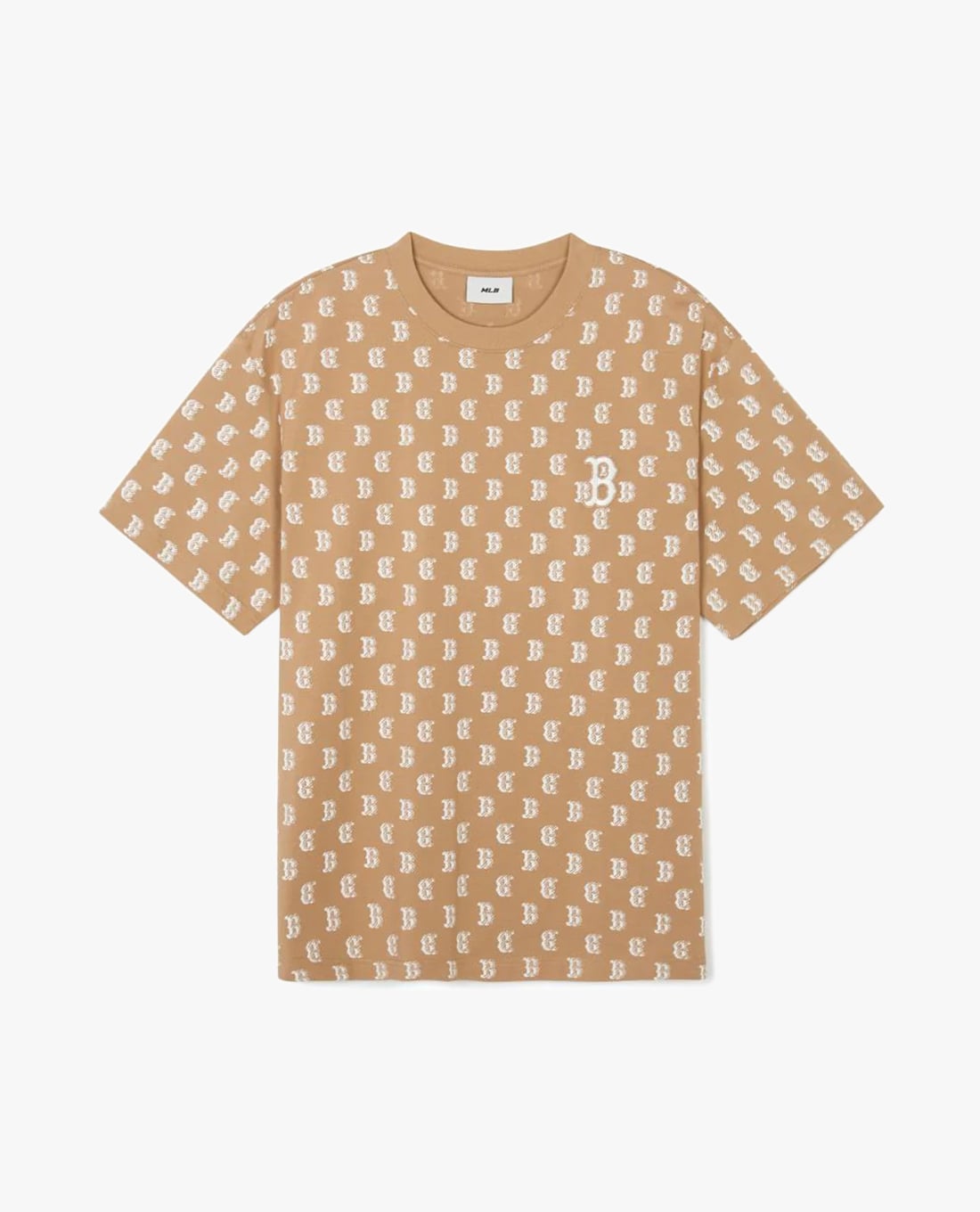 MLB - Áo thun unisex cổ tròn tay ngắn phối họa tiết monogram