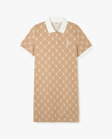  MLB - Đầm polo nữ cổ bẻ tay ngắn mini Diamond Monogram Jacquard Piqué 