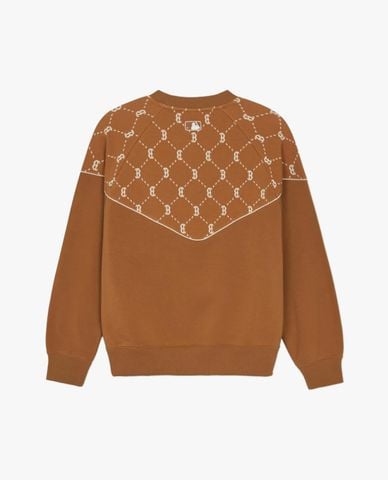 MLB - Áo sweatshirt unisex cổ tròn tay dài Jacquard Dia Monogram 