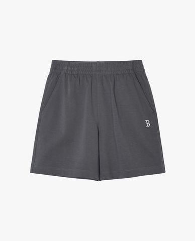  MLB - Quần shorts unisex ống rộng lưng thun Varsity Logo 