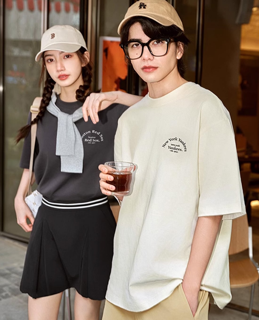 MLB - Áo thun unisex cổ tròn tay ngắn