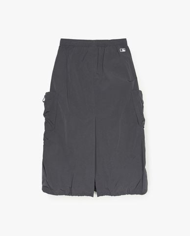  MLB - Chân váy phom suông midi Gorpcore Glossy Nylon 
